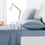 Belmondo 225TC Sheet Set French Blue - King - Home & Garden > Bedding