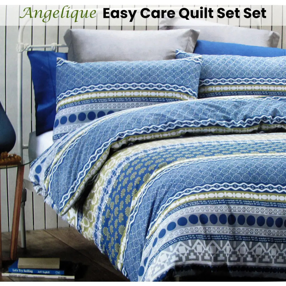 Belmondo Angelique Easy Care Quilt Cover Set King - Home & Garden > Bedding