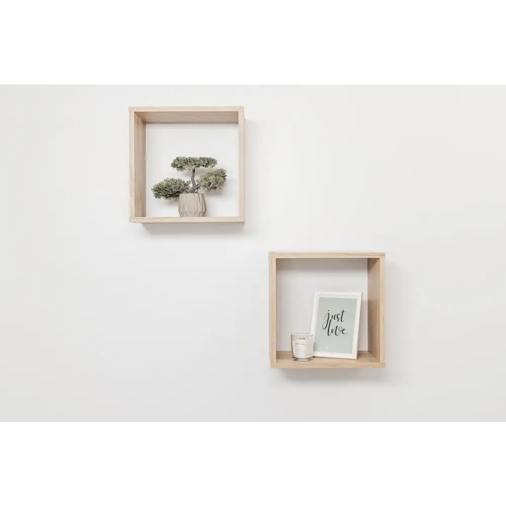 BERGEN CUBE TWIN PACK (OAK) - Furniture > Living Room