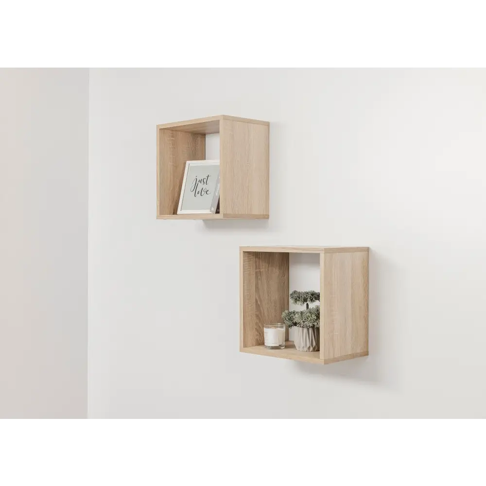 BERGEN CUBE TWIN PACK (OAK) - Furniture > Living Room