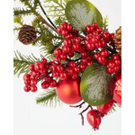 Berry Ball Half Wreath 35cm - Occasions > Christmas > Christmas Decorations
