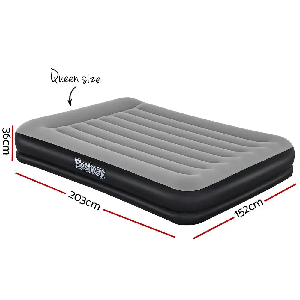 Bestway Air Bed Beds Mattress Premium Inflatable Built-in Pump Queen Size - Home & Garden > Inflatable Mattress