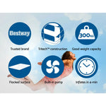 Bestway Air Bed Beds Mattress Premium Inflatable Built-in Pump Queen Size - Home & Garden > Inflatable Mattress