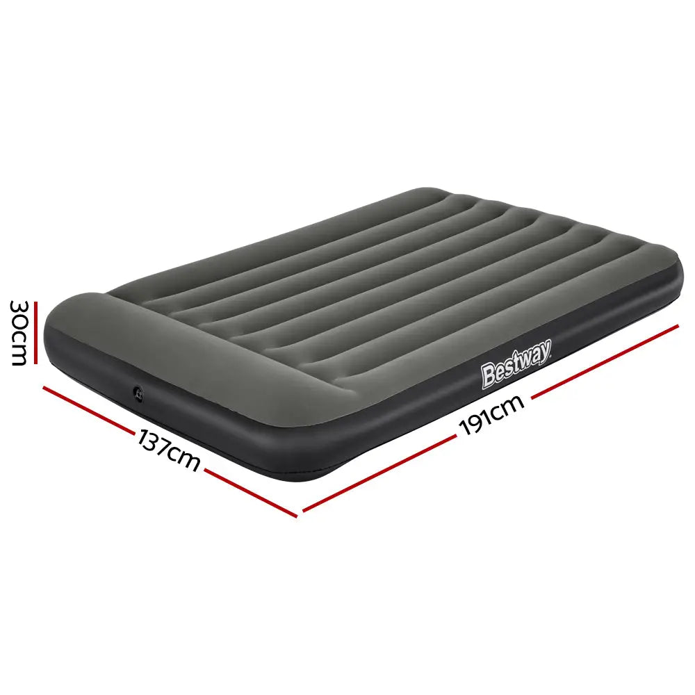 Bestway Air Mattress Double Inflatable Bed 30cm Airbed Grey - Home & Garden > Inflatable Mattress