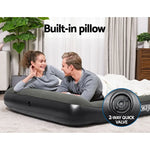 Bestway Air Mattress Double Inflatable Bed 30cm Airbed Grey - Home & Garden > Inflatable Mattress