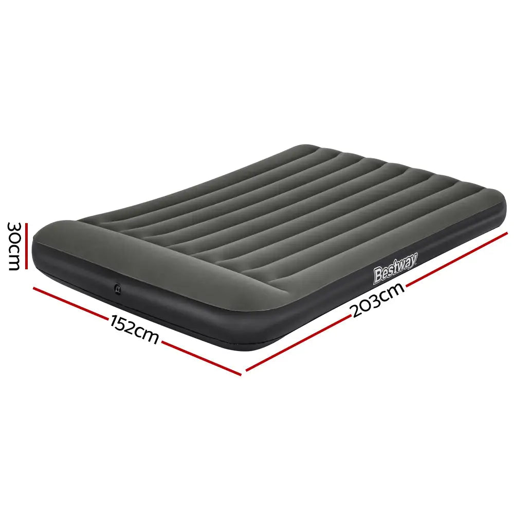 Bestway Air Mattress Queen Inflatable Bed 30cm Airbed Grey - Home & Garden > Inflatable Mattress