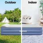 Bestway Air Mattress Queen Inflatable Bed 46cm Airbed Blue - Home & Garden > Inflatable Mattress
