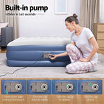 Bestway Air Mattress Queen Inflatable Bed 46cm Airbed Blue - Home & Garden > Inflatable Mattress
