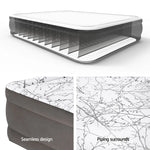 Bestway Air Mattress Queen Inflatable Bed 46cm Airbed Decorated Surface Grey - Outdoor > Camping