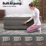 Bestway Air Mattress Queen Inflatable Bed 46cm Airbed Decorated Surface Grey - Outdoor > Camping