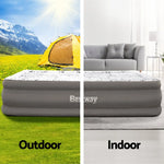 Bestway Air Mattress Queen Inflatable Bed 46cm Airbed Decorated Surface Grey - Outdoor > Camping