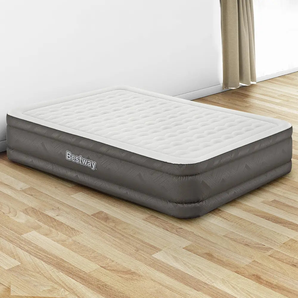 Bestway Air Mattress Queen Inflatable Bed 46cm Airbed Grey - Outdoor > Camping