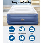 Bestway Air Mattress Queen Inflatable Bed 61cm Airbed Blue - Home & Garden > Inflatable Mattress