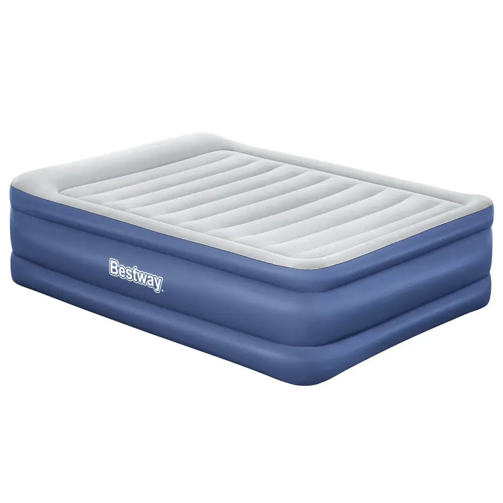 Bestway Air Mattress Queen Inflatable Bed 61cm Airbed Blue - Home & Garden > Inflatable Mattress