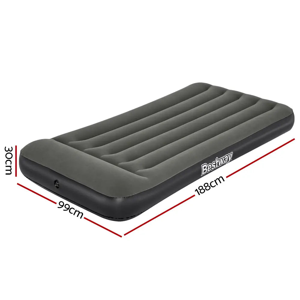 Bestway Air Mattress Single Inflatable Bed 30cm Airbed Grey - Home & Garden > Inflatable Mattress