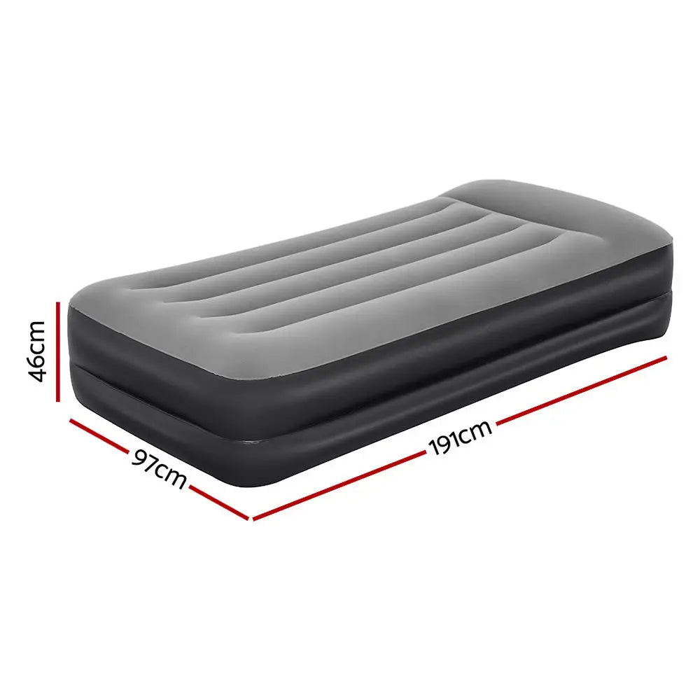 Bestway Air Mattress Single Inflatable Bed 46cm Airbed Black - Outdoor > Camping