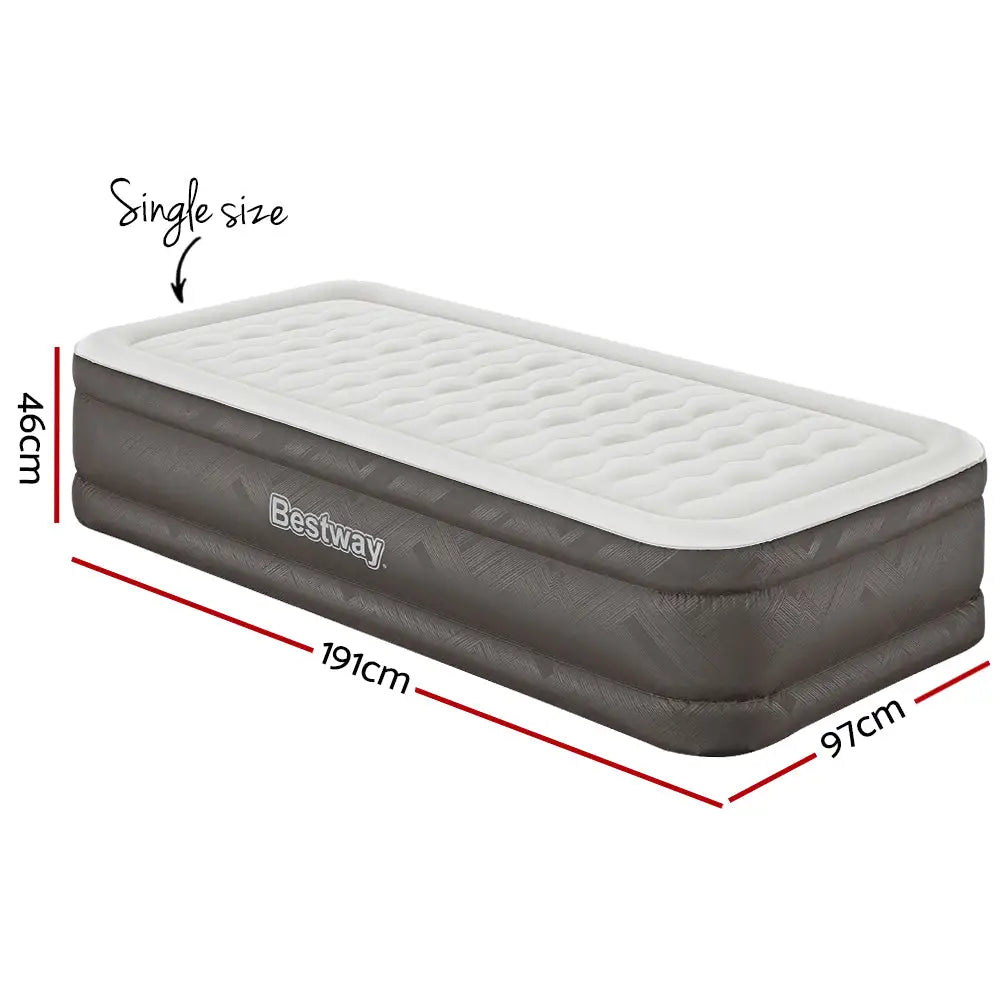Bestway Air Mattress Single Inflatable Bed 46cm Airbed Grey - Outdoor > Camping