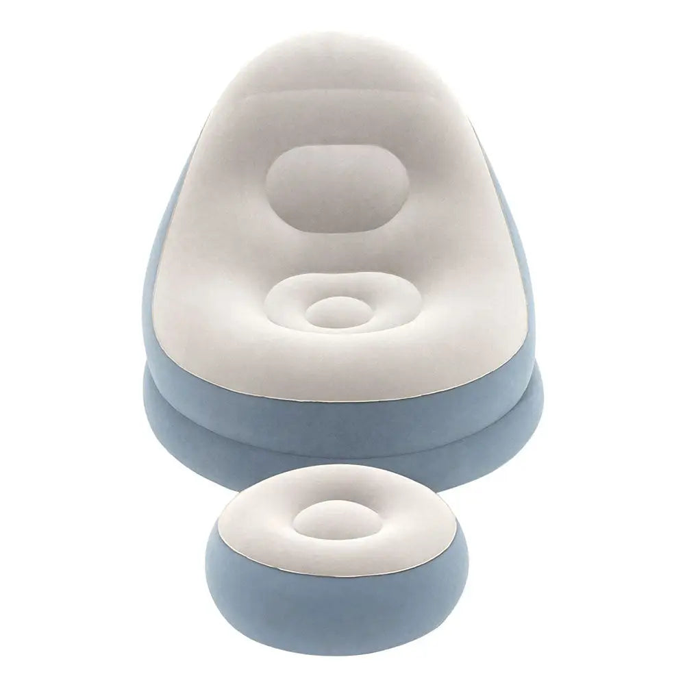 Bestway Inflatable Air Chair Seat Couch Lazy Sofa Lounge Ottoman Purple/Blue - Furniture > Outdoor