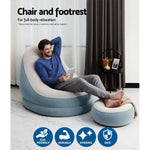 Bestway Inflatable Air Chair Seat Couch Lazy Sofa Lounge Ottoman Purple/Blue - Furniture > Outdoor