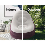 Bestway Inflatable Air Chair Seat Couch Lazy Sofa Lounge Ottoman Purple/Blue - Furniture > Outdoor