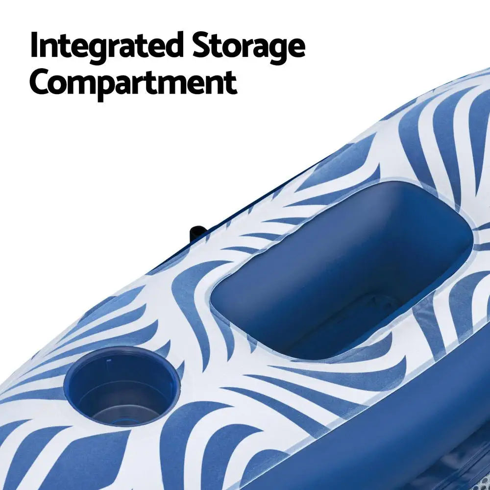 Bestway Inflatable Floating Float Lounger with Sunshade Canopy 1.98Mx1.12M Blue - Home & Garden > Pool & Accessories >