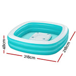 Bestway Kids Inflatable Family Pool with Center Console Cup Holder 218x218x48cm - Home & Garden > Pool & Accessories >