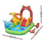 Bestway Kids Inflatable Play Splash Pool with Slide Ball Tossing Toys 242x140cm - Home & Garden > Pool & Accessories >
