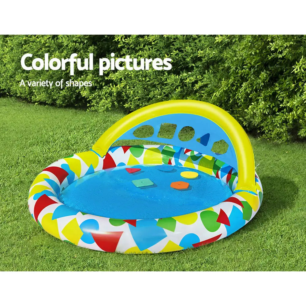 Bestway Kids Pool 120x117x46cm Inflatable Play Swimming Pools w/ Canopy 45L - Home & Garden > Pool & Accessories