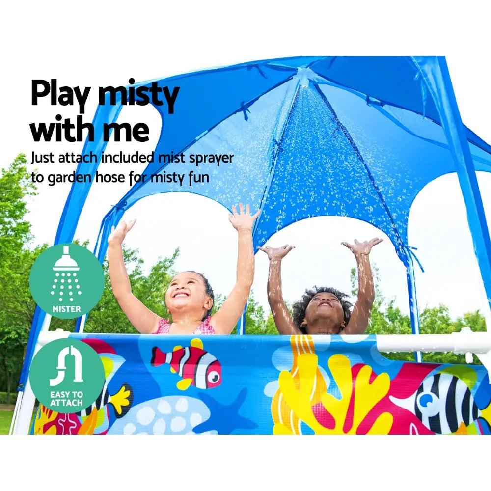 Bestway Kids Pool 183x51cm Steel Frame Swimming Play Pools Canopy 930L - Home & Garden > Pool & Accessories