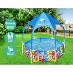 Bestway Kids Pool 183x51cm Steel Frame Swimming Play Pools Canopy 930L - Home & Garden > Pool & Accessories