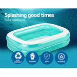 Bestway Kids Pool 200x146x48cm Inflatable Above Ground Swimming Pools 450L - Home & Garden > Pool & Accessories >