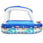 Bestway Kids Pool 213x155x132cm Inflatable Swimming w/ Canopy Play Pools 282L - Home & Garden > Pool & Accessories >
