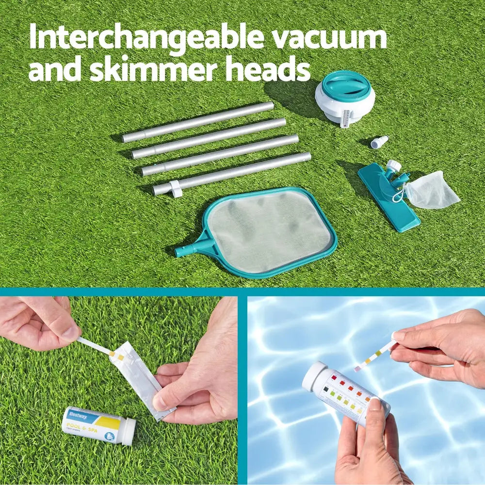 Bestway Pool Cleaner Vacuum Chemical Dispenser Thermometer Swimming Pools Cleaning Kit - Home & Garden > Pool &