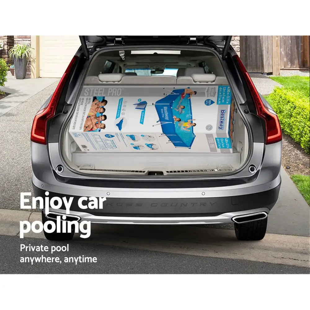 Bestway Swimming Pool 400x211x81cm Steel Frame Above Ground Pools 5700L - Home & Garden > Pool & Accessories > Swimming