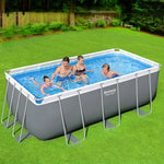 Bestway Swimming Pool 412x201x122cm Steel Frame Above Ground Pools Filter Pump Ladder 8124L - Home & Garden > Pool &