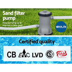 Bestway Swimming Pool 427x250x100cm Steel Frame Above Ground Pools Filter Pump Ladder 7250L - Home & Garden > Pool &