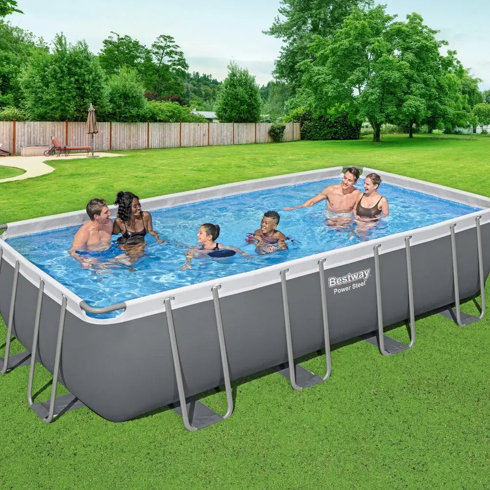 Bestway Swimming Pool 549x274x122cm Steel Frame Above Ground Pools Filter Pump Ladder 14812L - Home & Garden > Pool &