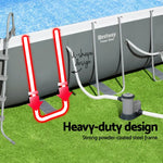 Bestway Swimming Pool 549x274x122cm Steel Frame Above Ground Pools Filter Pump Ladder 14812L - Home & Garden > Pool &