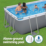 Bestway Swimming Pool 549x274x122cm Steel Frame Above Ground Pools Filter Pump Ladder 14812L - Home & Garden > Pool &