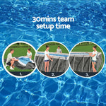 Bestway Swimming Pool 549x274x122cm Steel Frame Above Ground Pools Filter Pump Ladder 14812L - Home & Garden > Pool &
