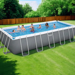 Bestway Swimming Pool 640x274x132cm Steel Frame Above Ground Pools Filter Pump Ladder 19281L - Home & Garden > Pool &