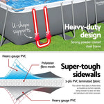 Bestway Swimming Pool 732x366x132cm Steel Frame Above Ground Pools Ladder 30045L - Home & Garden > Pool & Accessories >