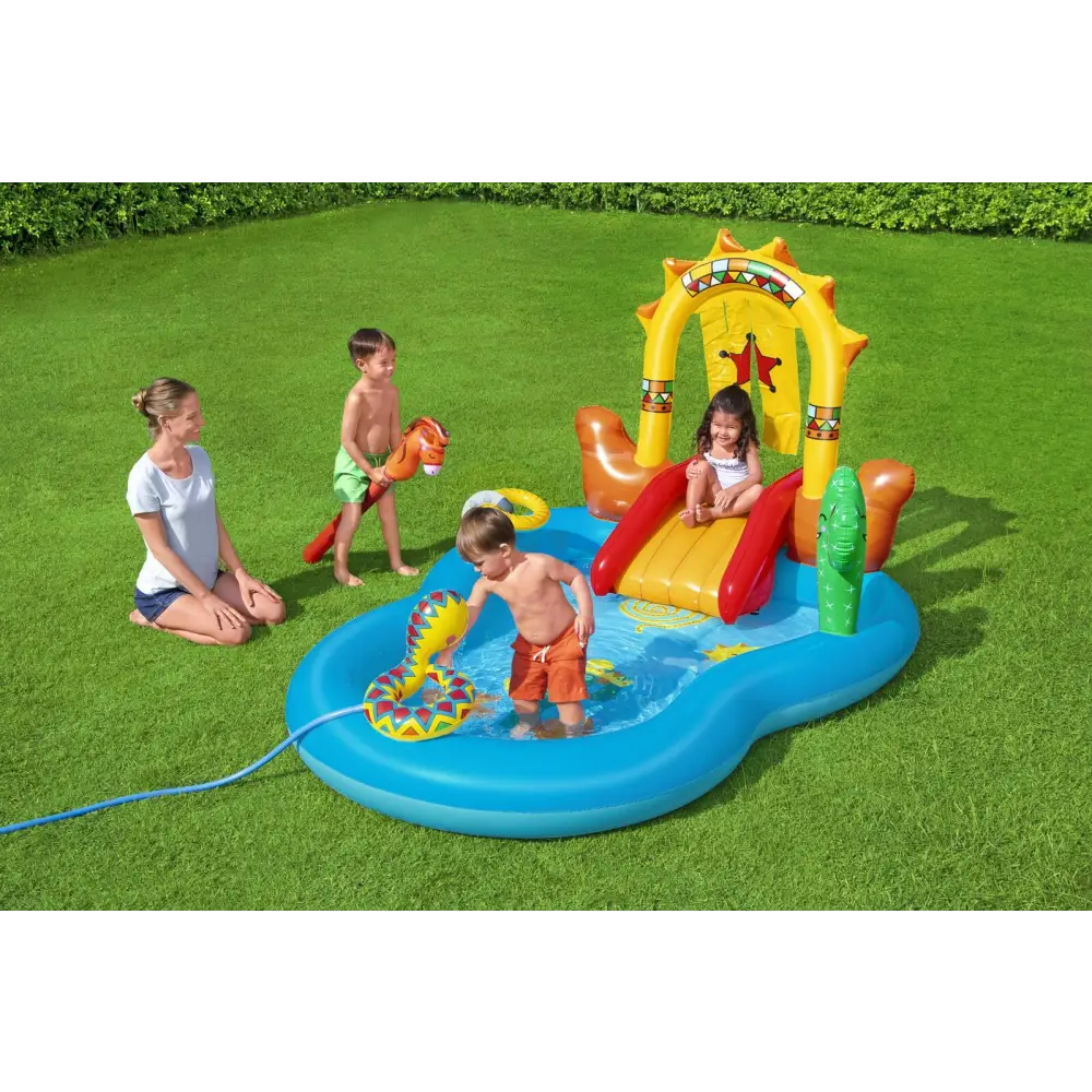 Bestway Wild West Kids Play Inflatable Above Ground Swimming Pool - Home & Garden > Pool & Accessories