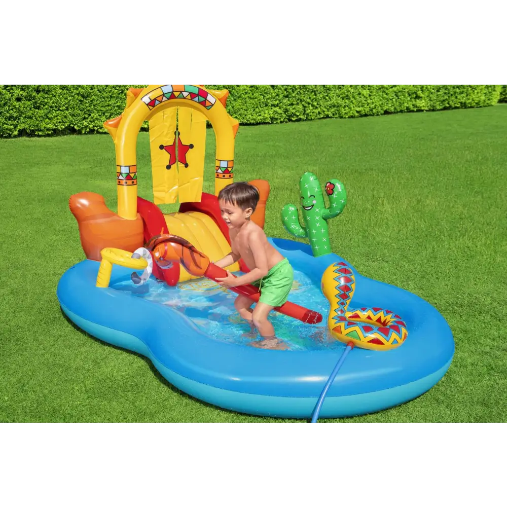 Bestway Wild West Kids Play Inflatable Above Ground Swimming Pool - Home & Garden > Pool & Accessories