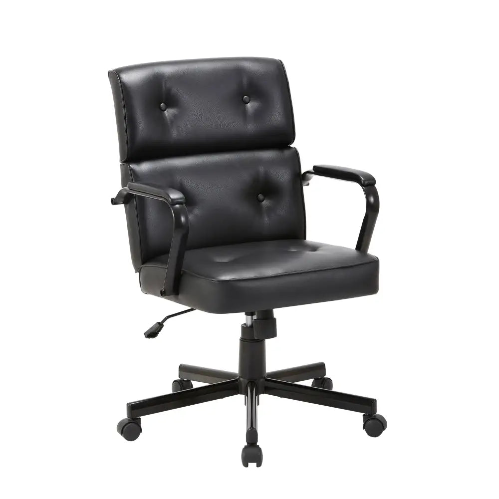 Beverly Home Office Chair In Black PU - Furniture > Office