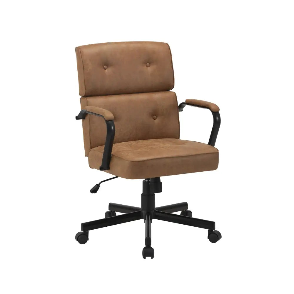 Beverly Home Office Chair In Brown Fabric - Furniture > Office