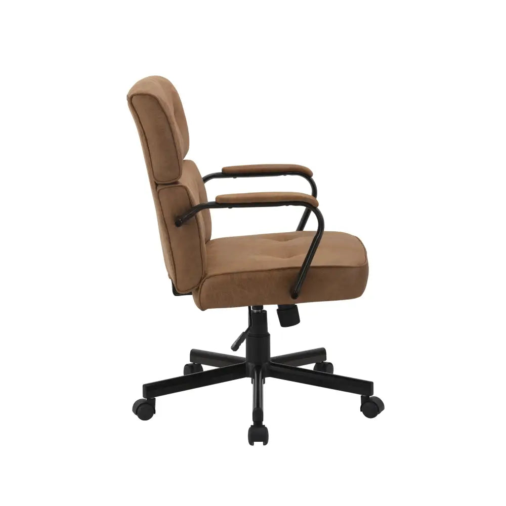 Beverly Home Office Chair In Brown Fabric - Furniture > Office