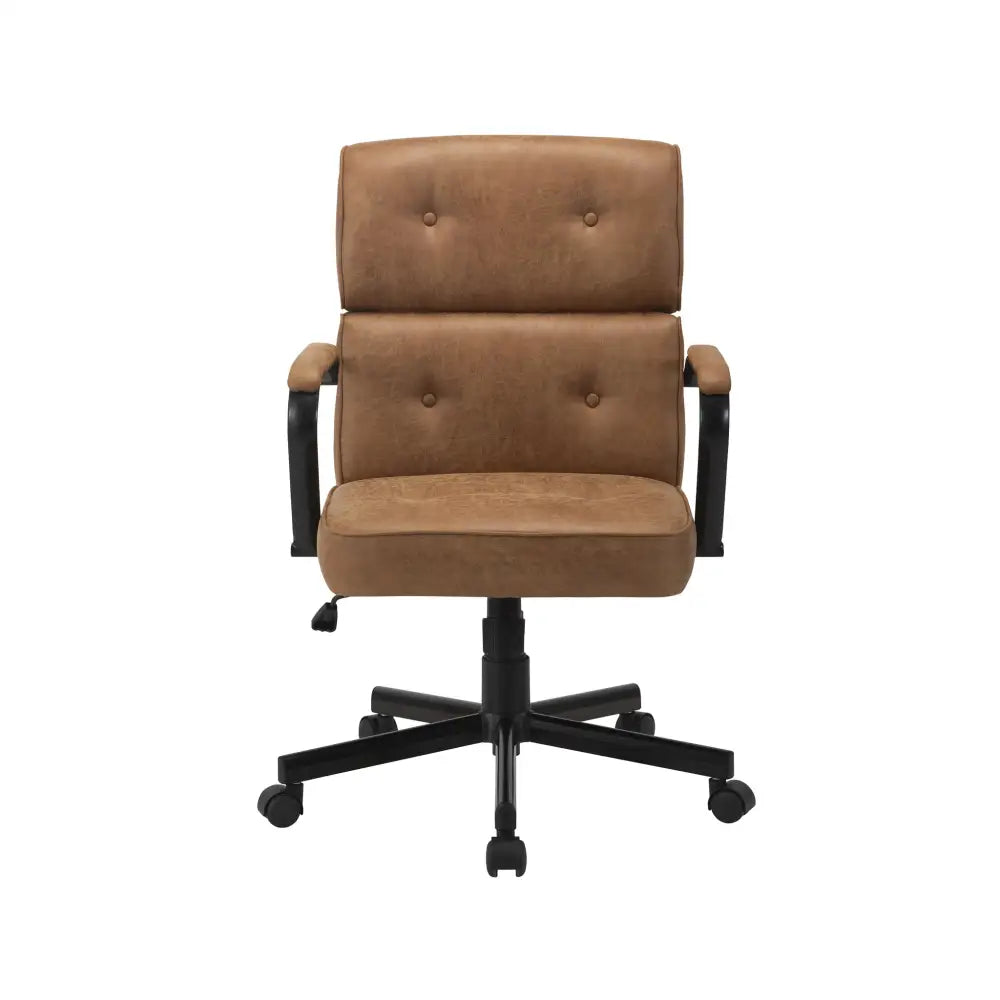 Beverly Home Office Chair In Brown Fabric - Furniture > Office