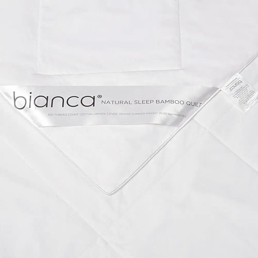 Bianca 250GSM Natural Sleep Bamboo Summer Quilt Single - Home & Garden > Bedding