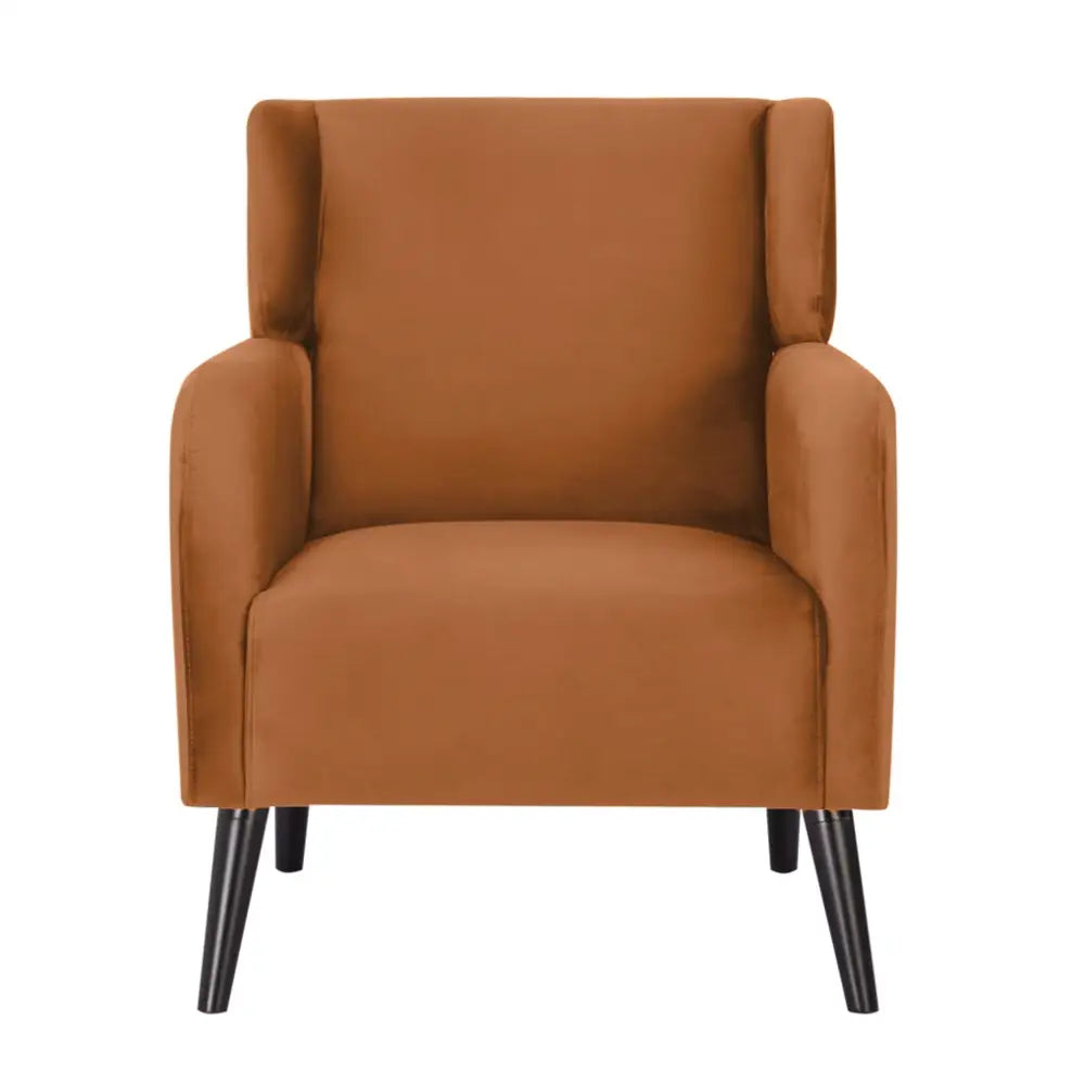 Bianca Accent Sofa Arm Chair Fabric Uplholstered Lounge Couch - Orange - Furniture > Sofas